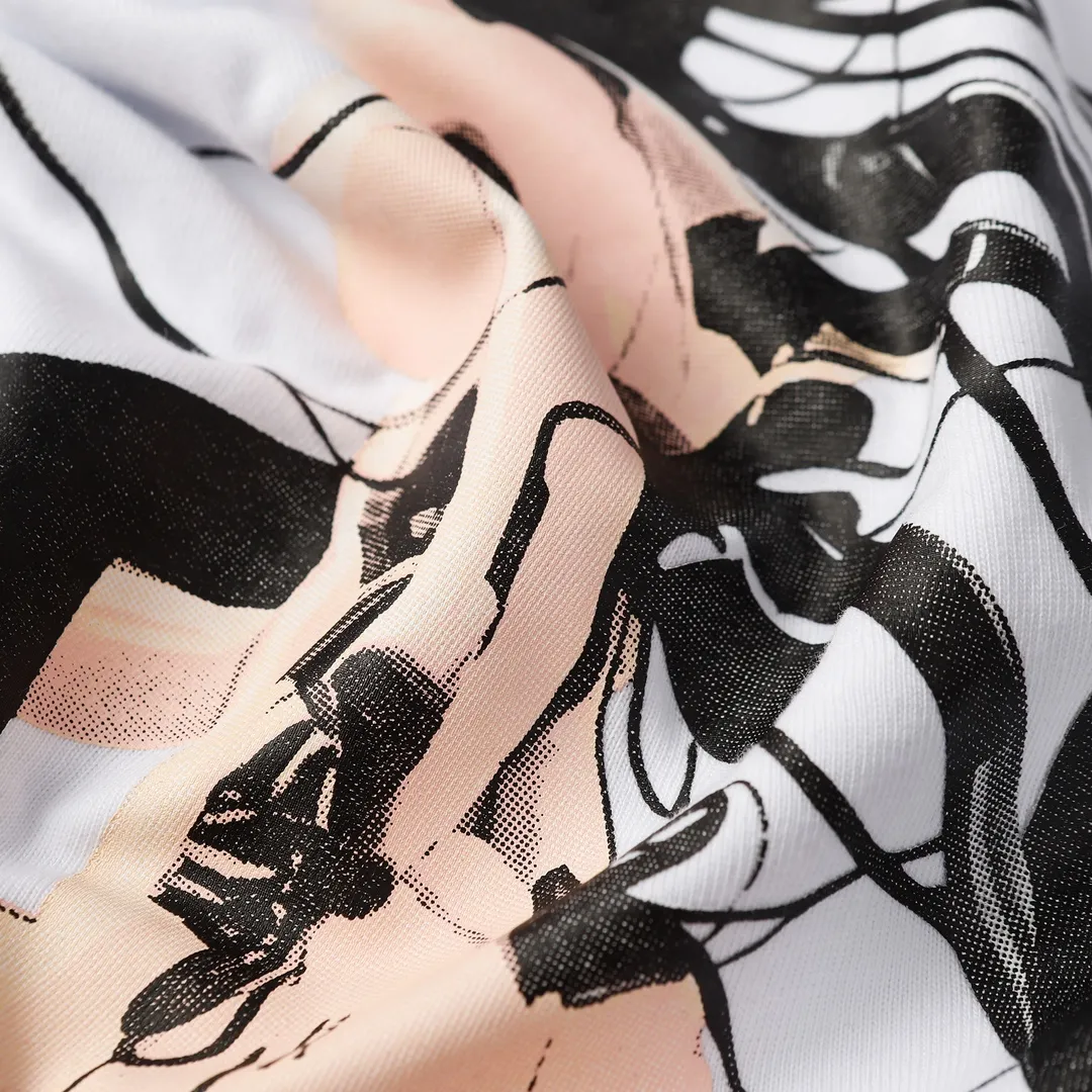 Saint Michael series trendy T craft drawing round neck short sleeves Style number: D3182P110 Color: White Size: S M L XL